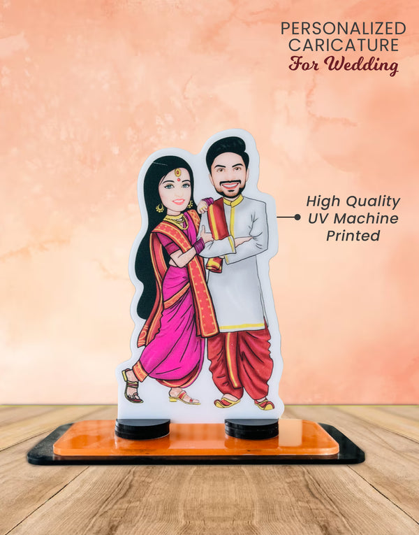 Custom Caricature Miniature For Indian Wedding Gift | C-05