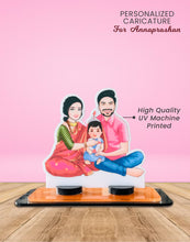 Loving Family Personalized Caricature Miniature Stand | C-06