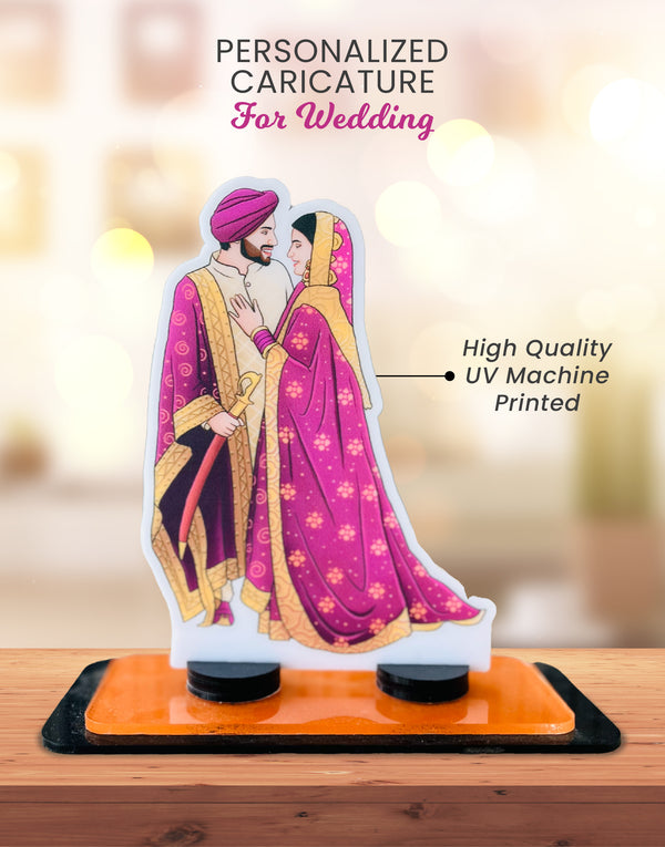 Personalise Indian Wedding Caricature Miniature | C-01