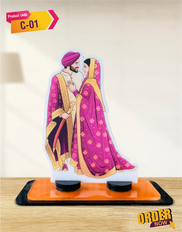 Personalise Indian Wedding Caricature Miniature | C-01