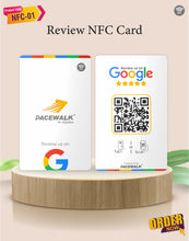 Google Review Card with QR Code and NFC Chip | Tap or Scan | Zero Hassle Self Setup | NFC - 01