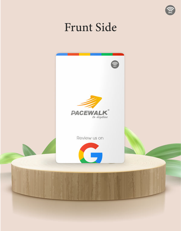 Google Review Card with QR Code and NFC Chip | Tap or Scan | Zero Hassle Self Setup | NFC - 01