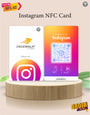 Instagram NFC Card | Along with QR Code | Boost Instagram with Tap or Scan | Pre-Configured PVC Card | With Dashbboard | NFC-02