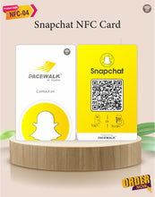 Snapchat NFC Card | Along with QR Code | Boost Snapchat with Tap or Scan | Pre-Configured PVC Card | NFC-04